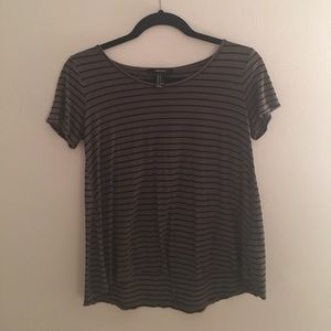 Forever 21 Striped Short Sleeve Top